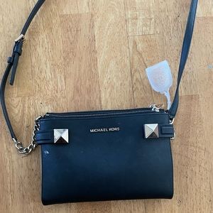 authentic double pouch black MK crossbody bag